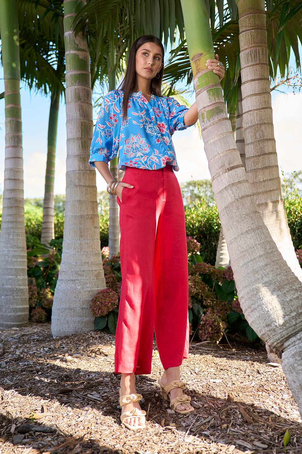 Loobies Story Aisha Shirt - Azure Multi