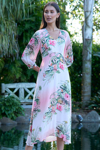 Loobies Story Ayana Midi Dress - Blush Multi