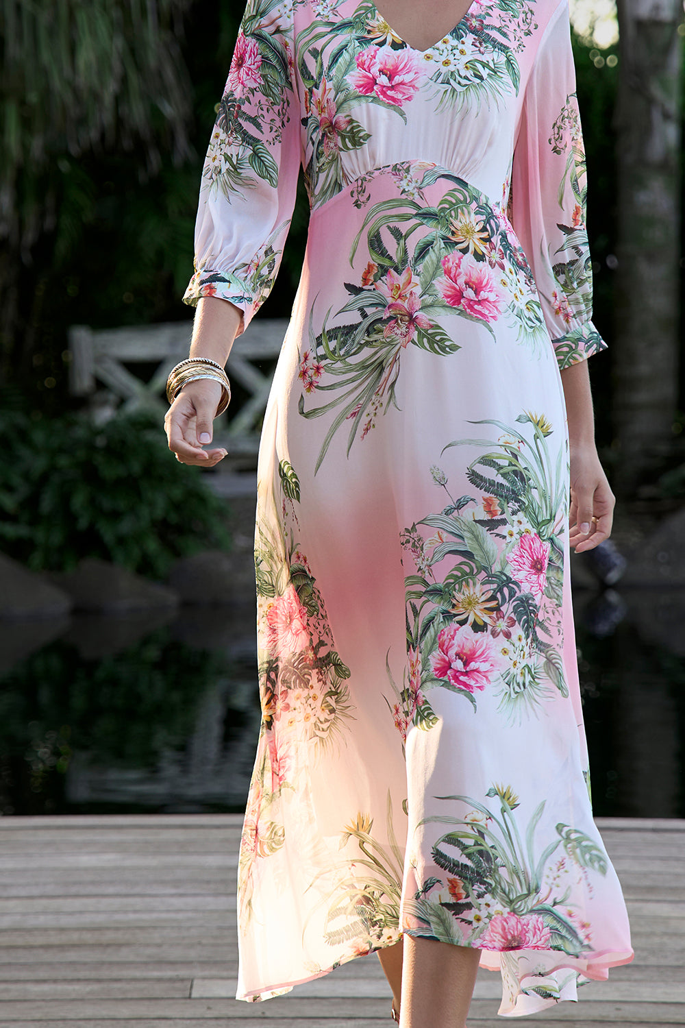 Loobies Story Ayana Midi Dress - Blush Multi