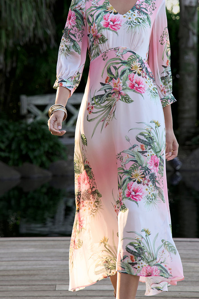 Loobies Story Ayana Midi Dress - Blush Multi