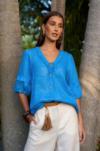 Loobies Story Waterlily Shirt - Bluebell