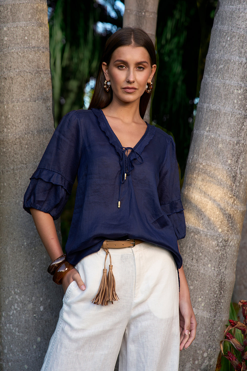 Loobies Story Waterlily Blouse - Indigo