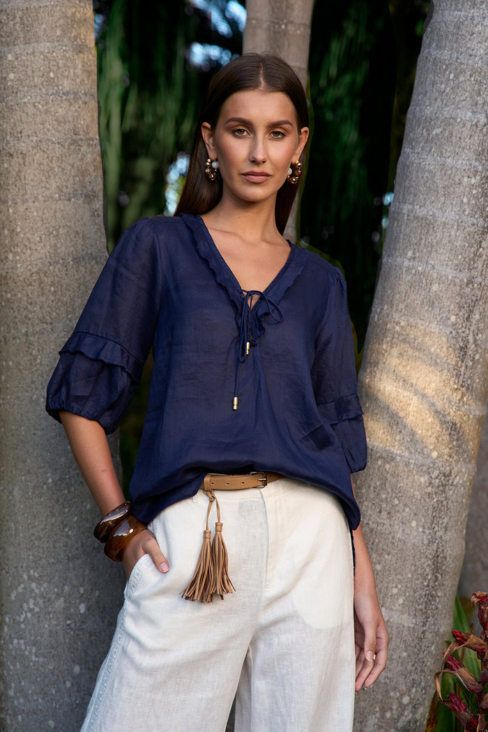 Loobies Story Waterlily Blouse - Indigo