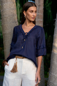 Loobies Story Waterlily Blouse - Indigo