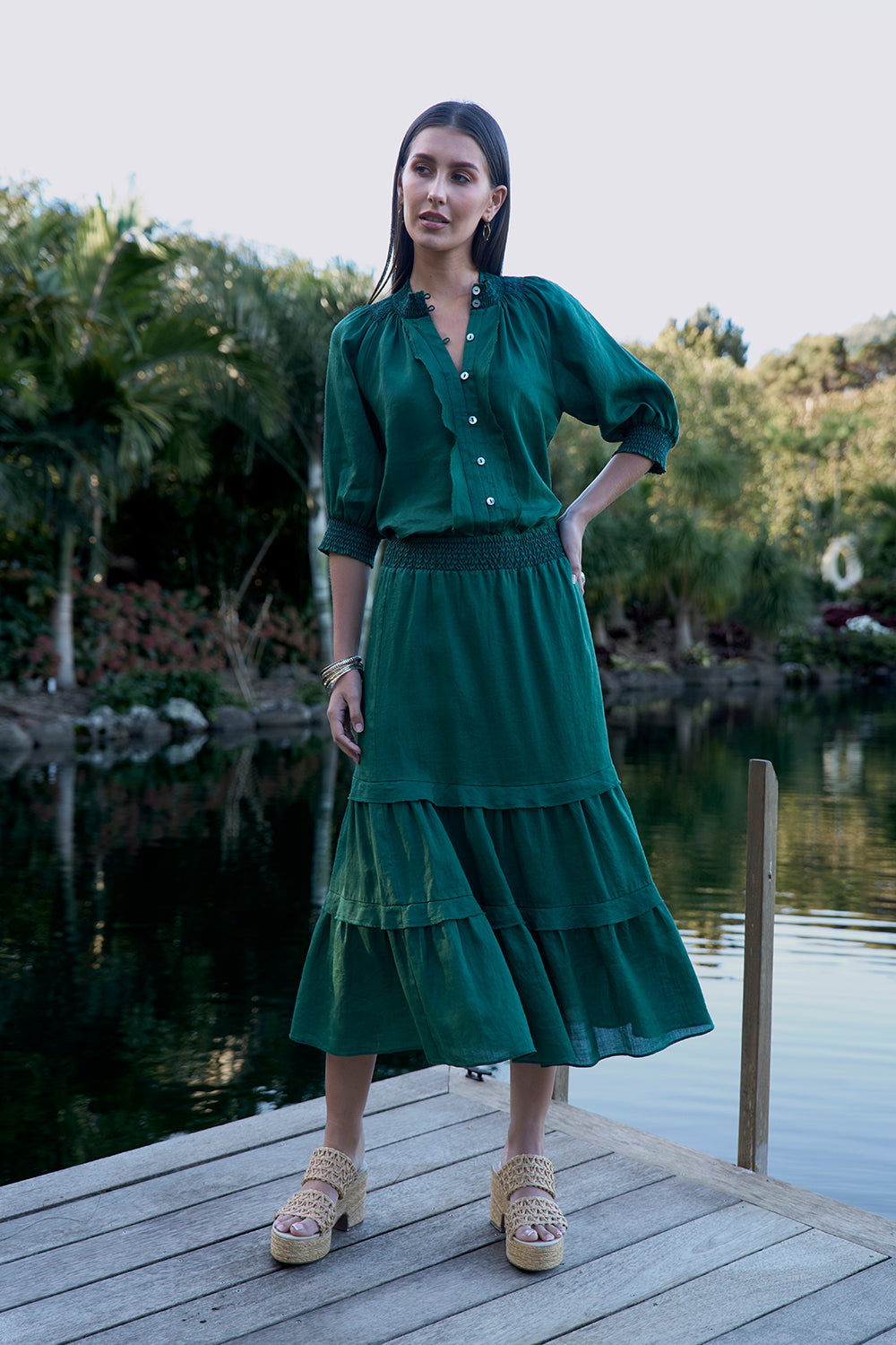 Loobies Story Waterlily Skirt - Jungle Green