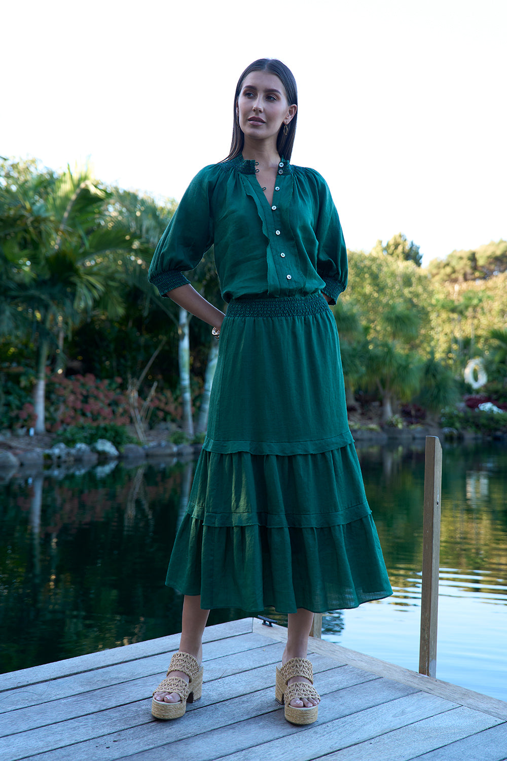 Loobies Story Waterlily Shirt - Jungle Green