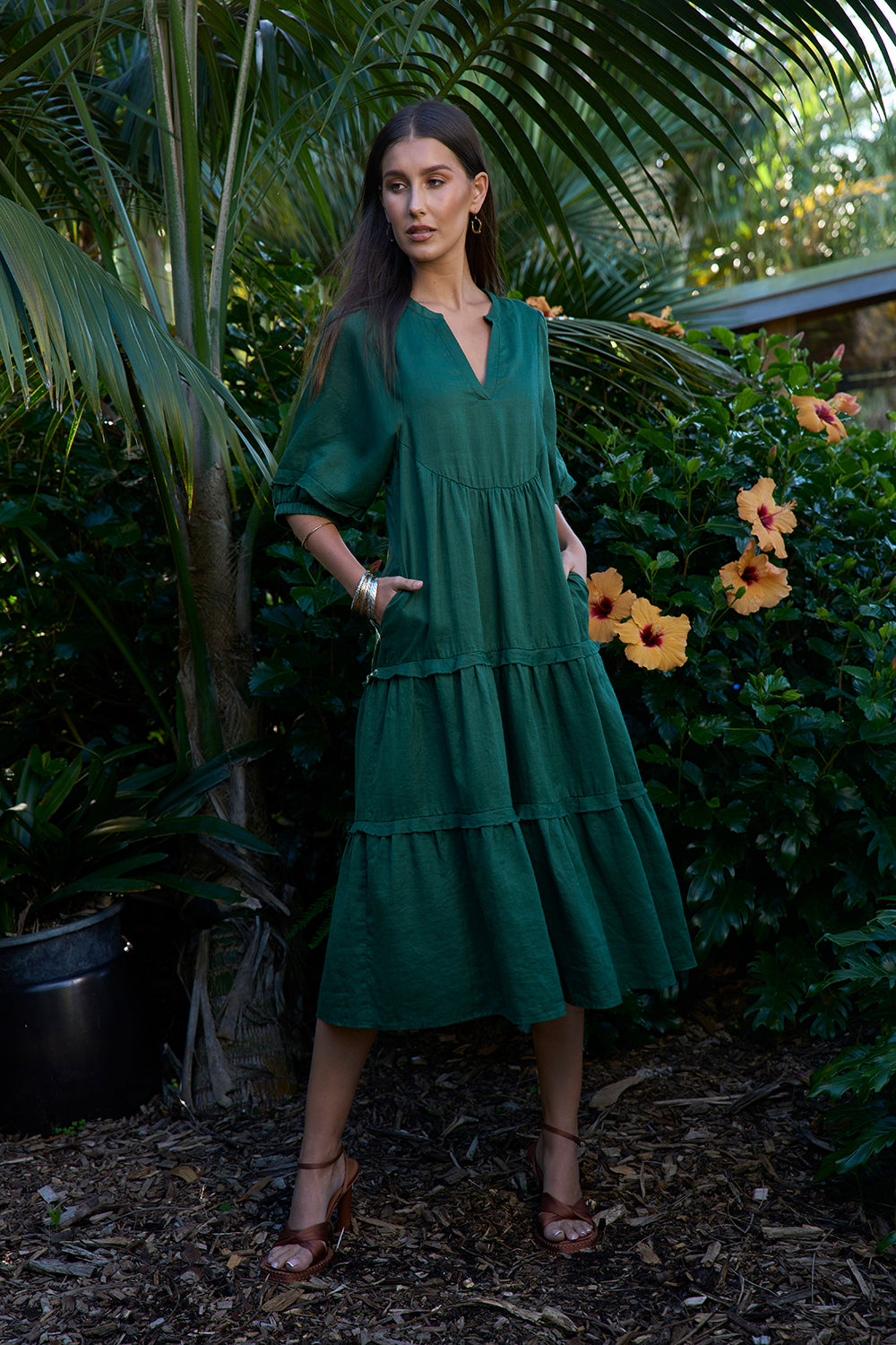 Loobies Story Waterlily Dress - Jungle Green
