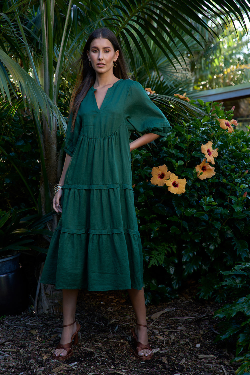 Loobies Story Waterlily Dress - Jungle Green