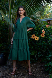 Loobies Story Waterlily Dress - Jungle Green