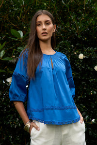 Loobies Story Talalla Blouse - Corfu Blue