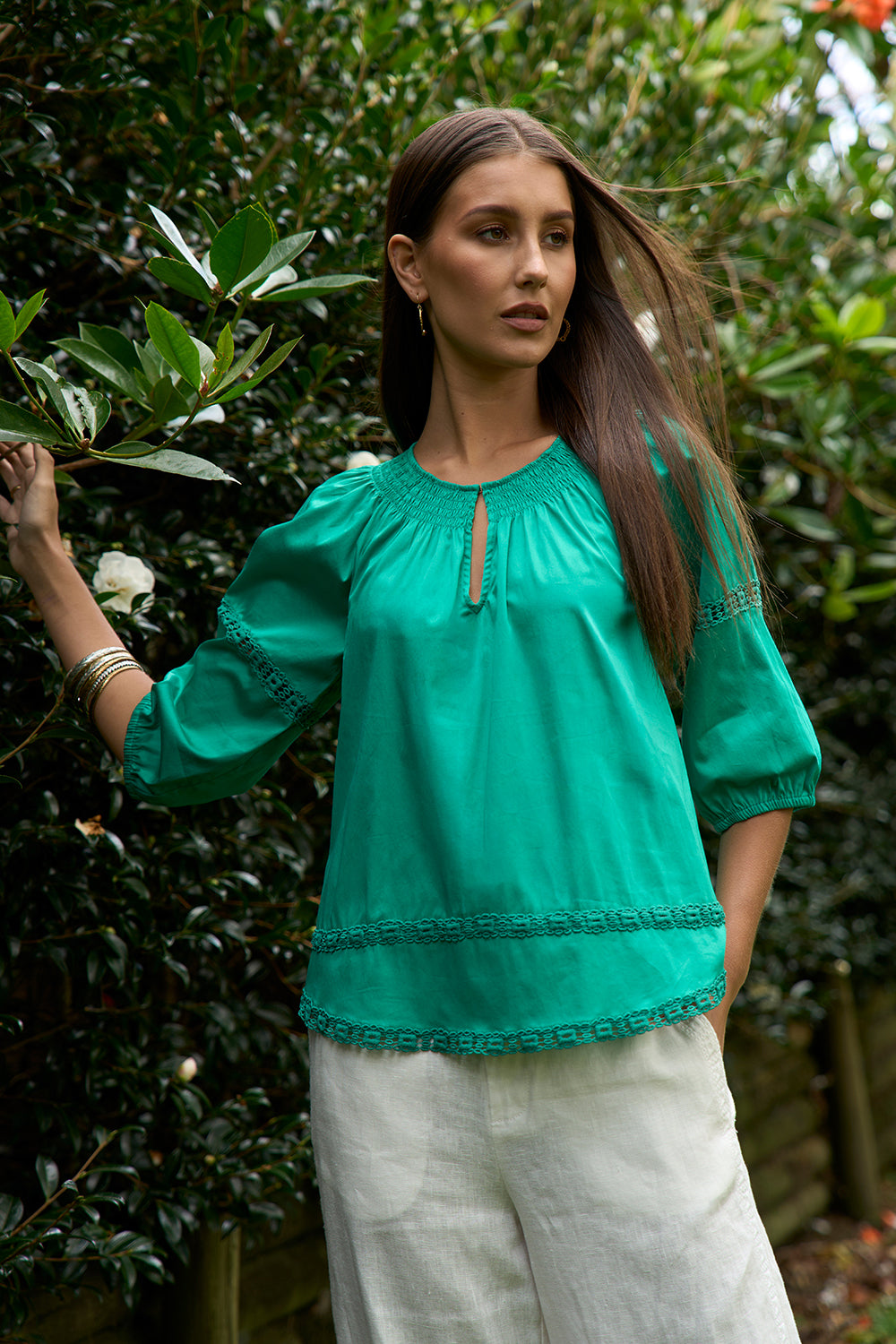 Loobies Story Talalla Blouse - Emerald