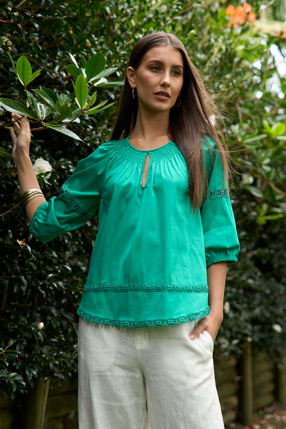 Loobies Story Talalla Blouse - Emerald
