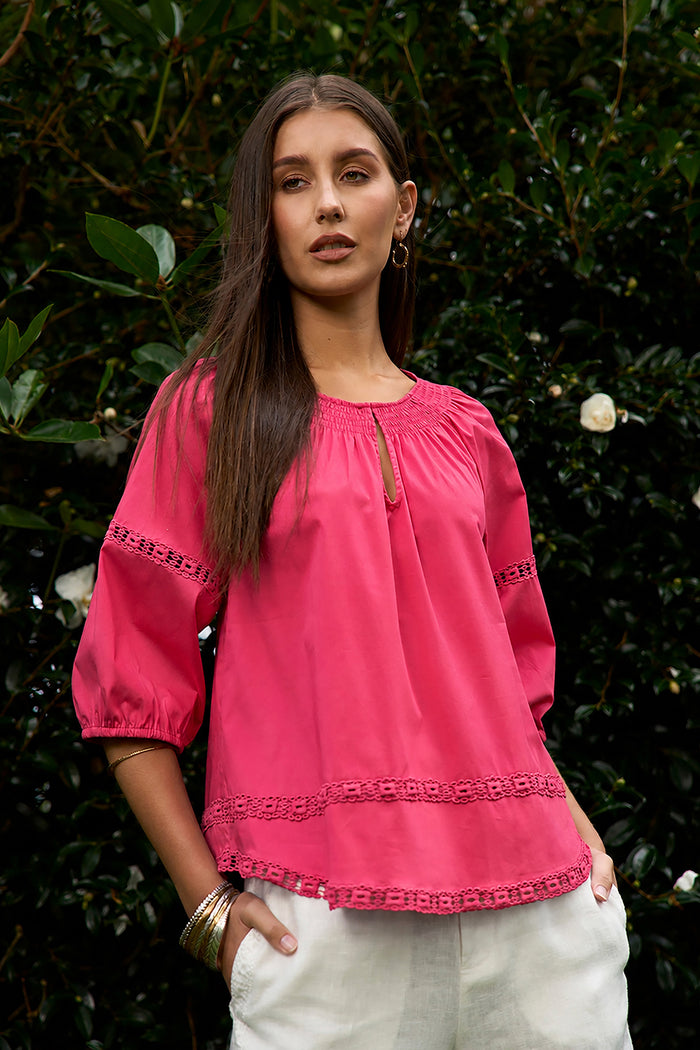 Loobies Story Talalla Blouse - Raspberry