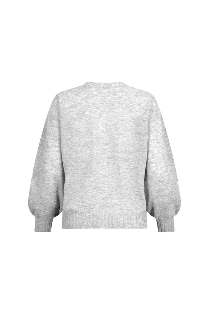 Loobies  Story Bonnie V Sweater - Silver Marle