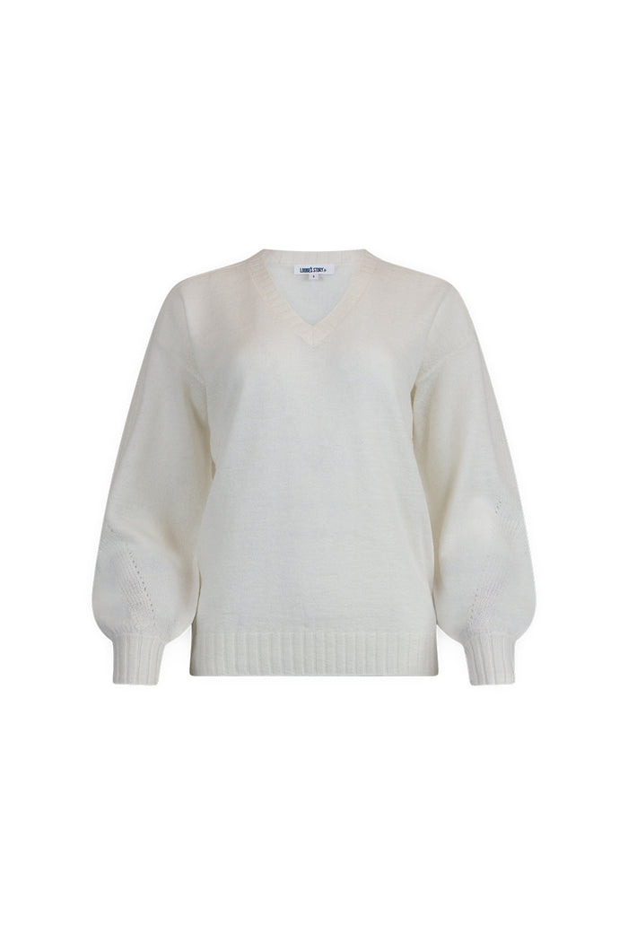 Loobies  Story Bonnie V Sweater - Winter White