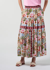 Loobies Story Jaffna Skirt – Bone Multi