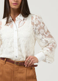 Loobies Story Filigree Shirt - Winter White