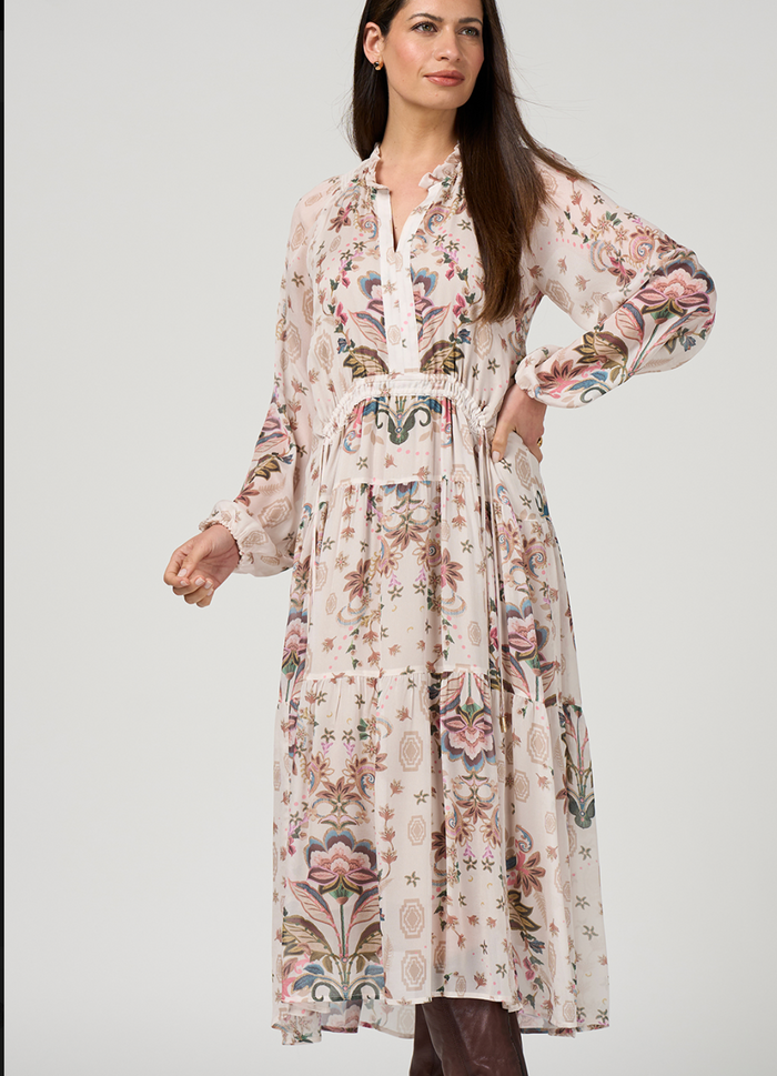 Loobies Story Antoinette Midi Dress -  Bone Multi