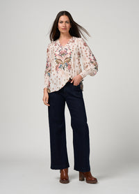 Loobies Story Antoinette Blouse - Bone Multi