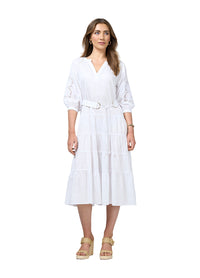 Loobies  Story Calli Midi Dress - White