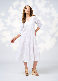 Loobies  Story Calli Midi Dress - White