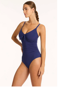 SEA LEVEL MESSINA TIE FRONT DD/E ONE PIECE – FRENCH NAVY