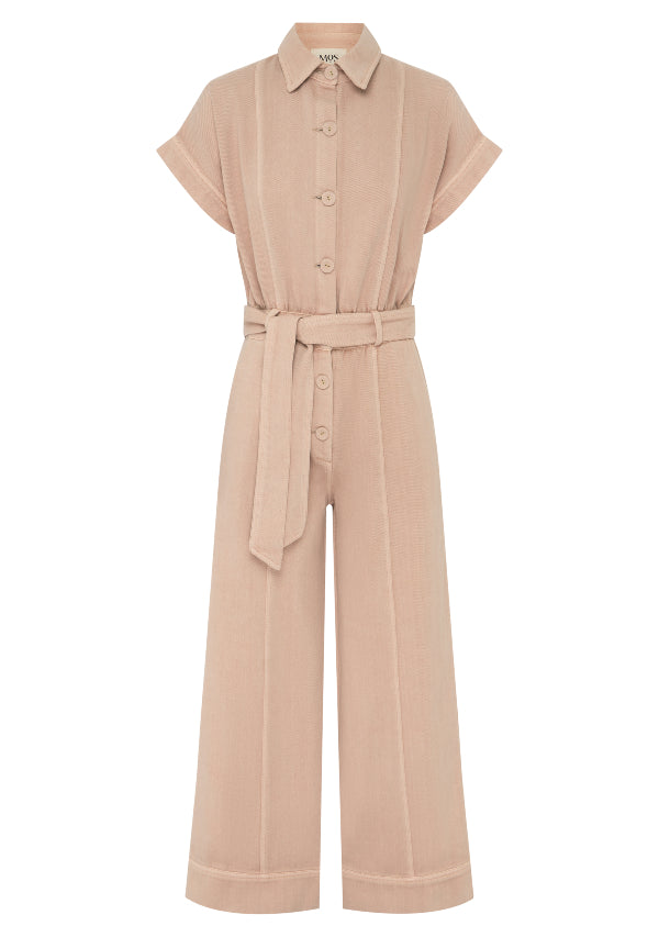 MOS THE LABEL ANA DENIM JUMPSUIT - ROSE