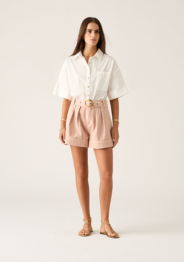 MOS THE LABEL ANA DENIM SHORTS - ROSE