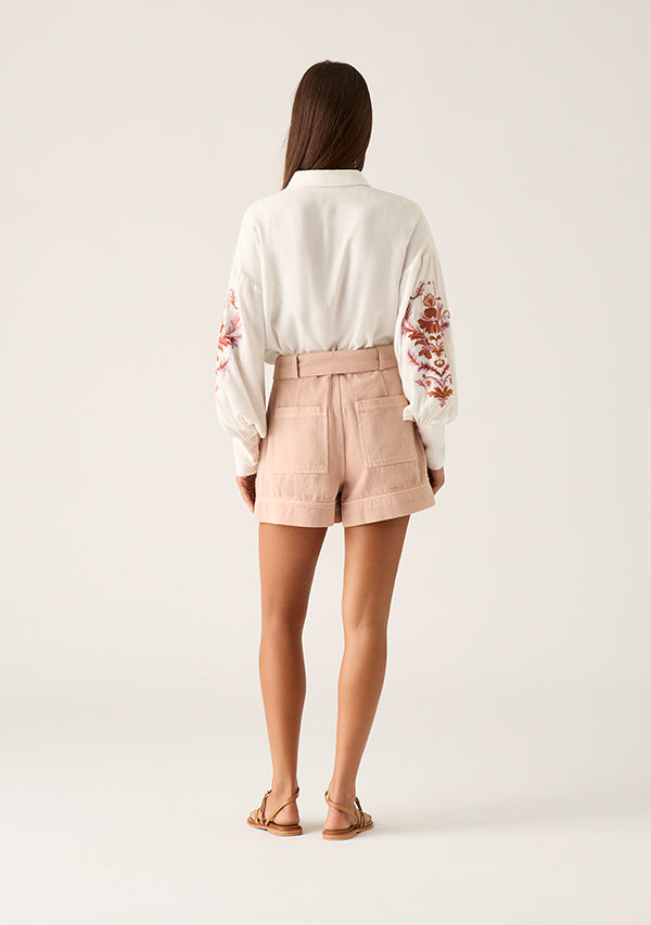 Mos The Label Ana Denim Shorts - Rose