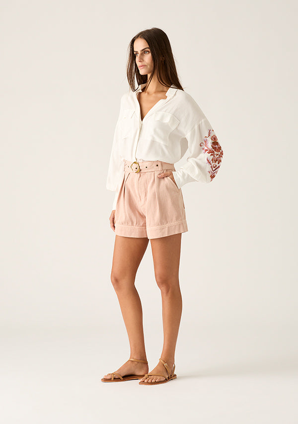 Mos The Label Ana Denim Shorts - Rose