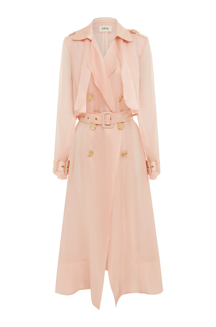 MOS THE LABEL CLIO TRENCH COAT - BLUSH