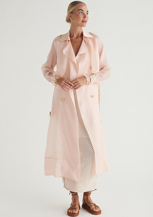 MOS THE LABEL CLIO TRENCH COAT - BLUSH