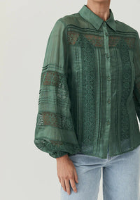 MOS THE LABEL LAYLA BLOUSE - MOSS