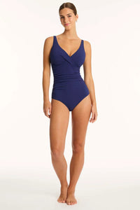 SEA LEVEL MESSINA CROSS FRONT MULTIFIT ONE PIECE – FRENCH NAVY