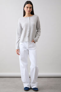 Mia Fratino Pure Reversible Cashmere Cardi - Foggy
