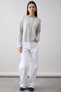 Mia Fratino Pure Reversible Cashmere Cardi - Foggy