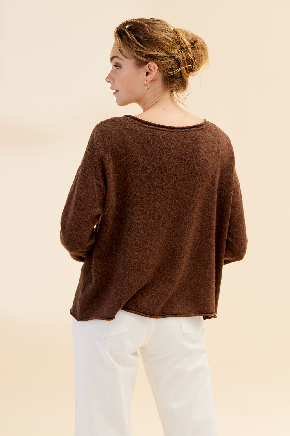 Mia Fratino Pure Reversible Cashmere Cardi - Expresso
