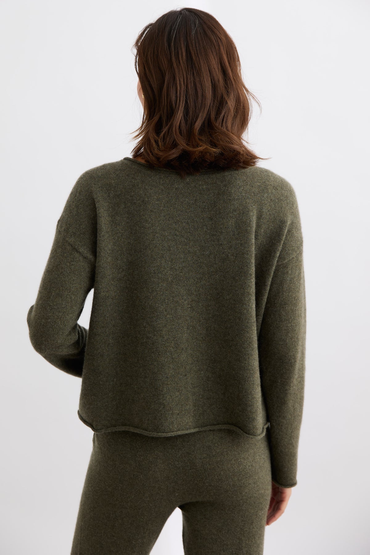 Mia Fratino Pure Reversible Cashmere Cardi - Military