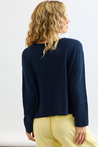 Mia Fratino Pure Reversible Cashmere Cardi - French Navy