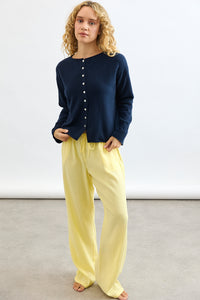 Mia Fratino Pure Reversible Cashmere Cardi - French Navy