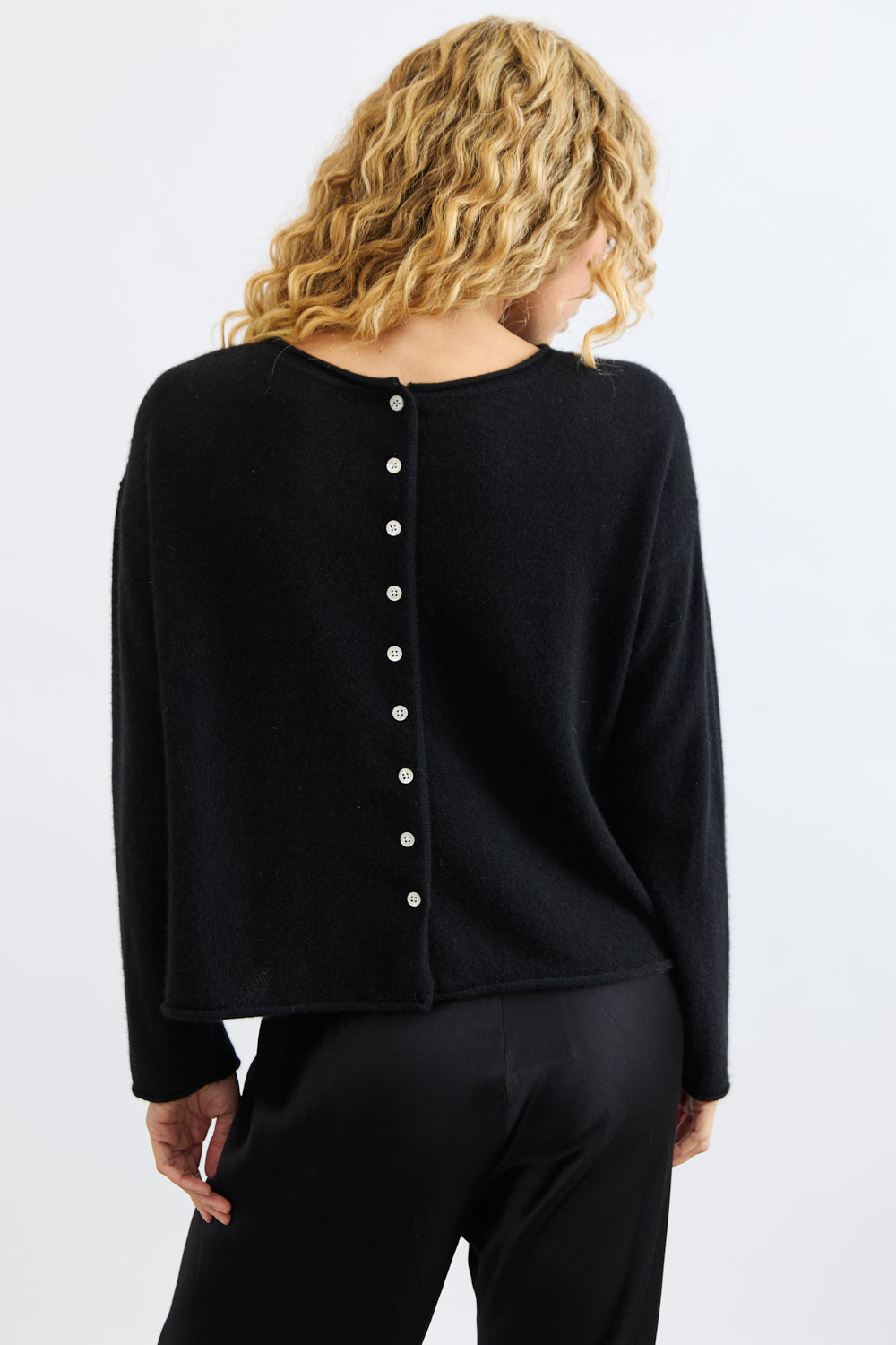 Mia Fratino Pure Reversible Cashmere Cardi - Black