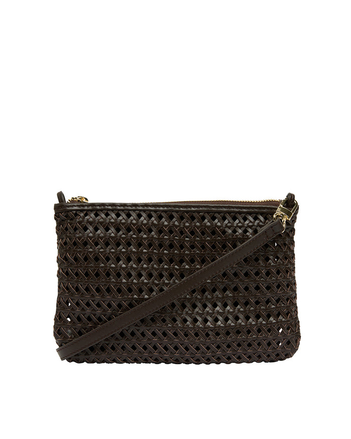 Arlington Milne Molly Crossbody - Chocolate Weave