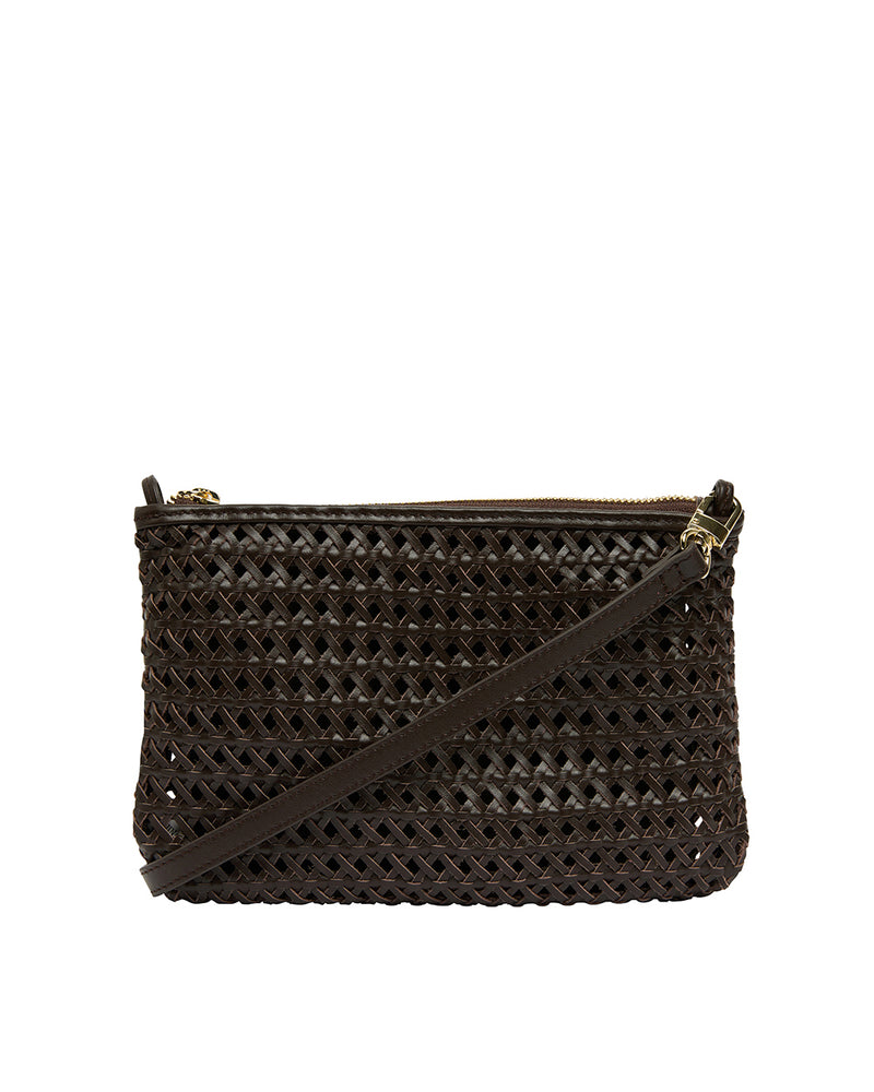 Arlington Milne Molly Crossbody - Chocolate Weave