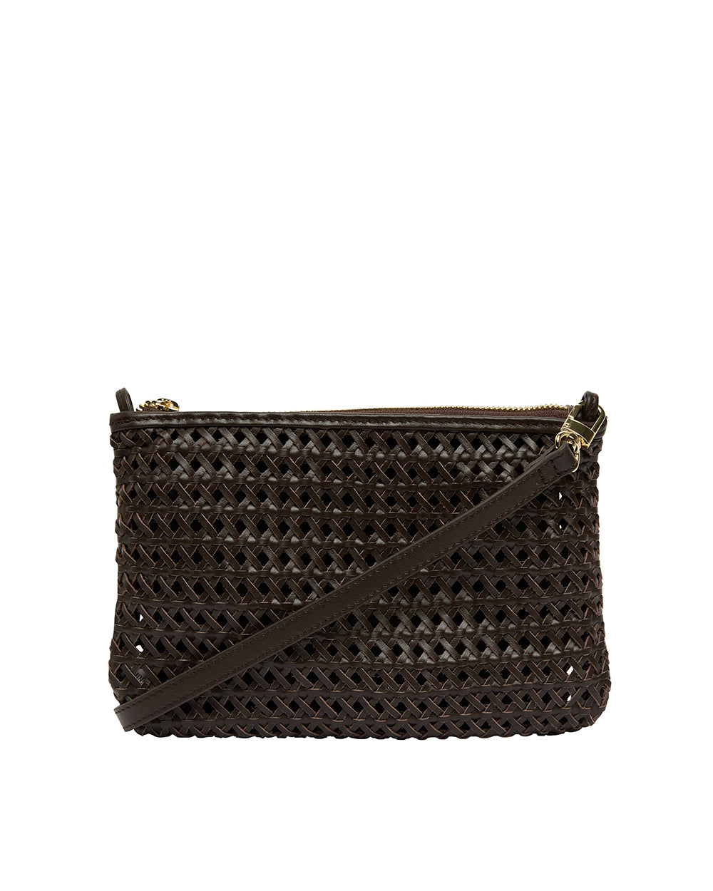 Arlington Milne Molly Crossbody - Chocolate Weave