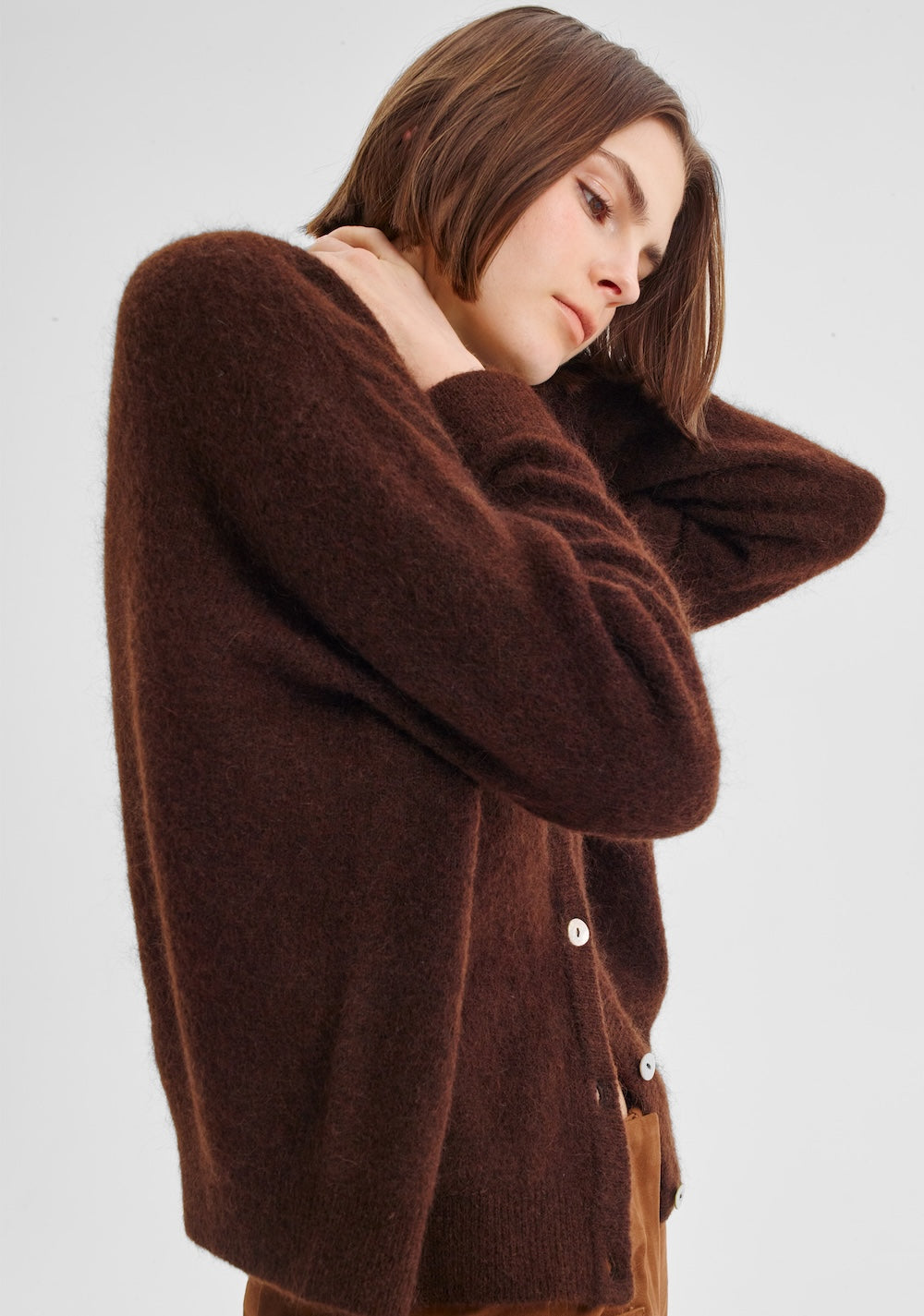 Morrison Albi Knit Cardigan - Chocolate