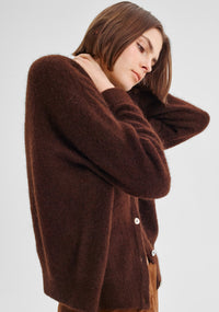 Morrison Albi Knit Cardigan - Chocolate