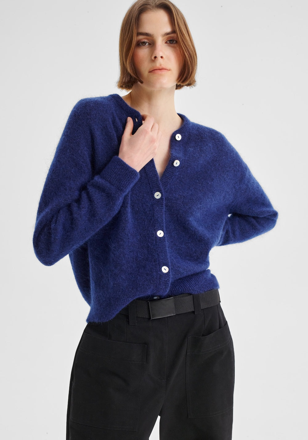 Morrison Albi Knit Cardigan - Cobalt