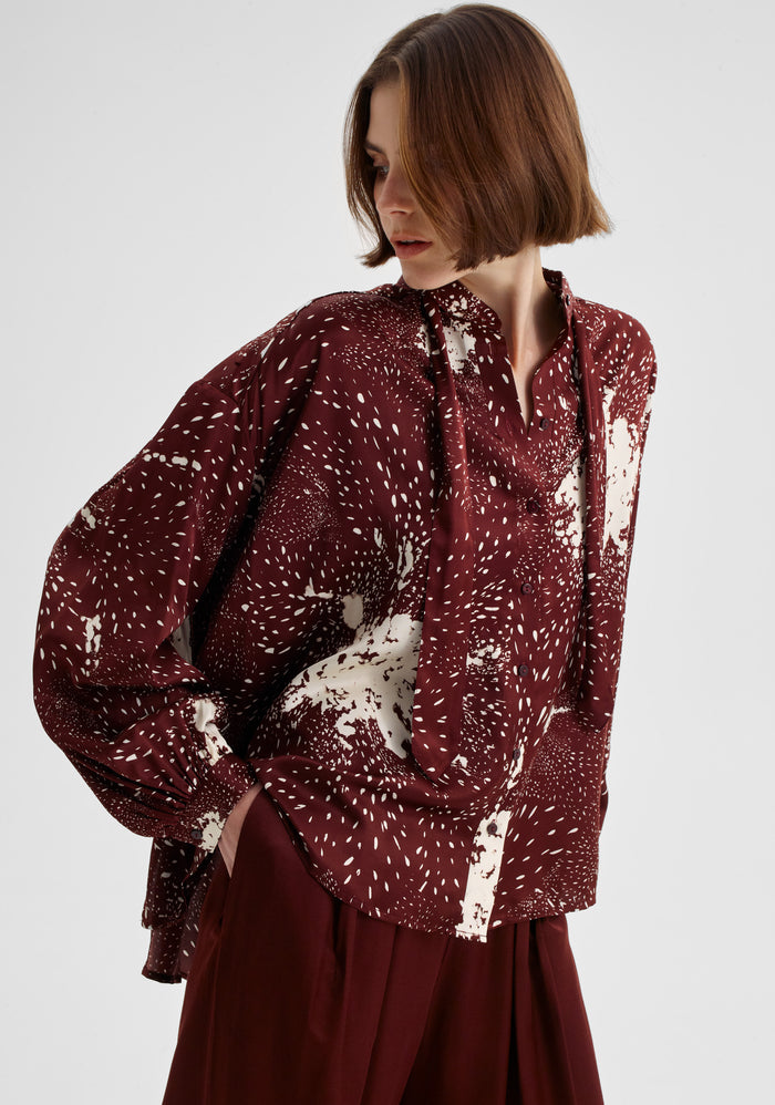 Morrison Florian Swing Shirt - Pinot Print