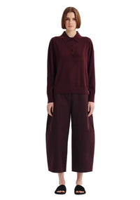 Morrison Oxford Merino Knit Polo - Pinot