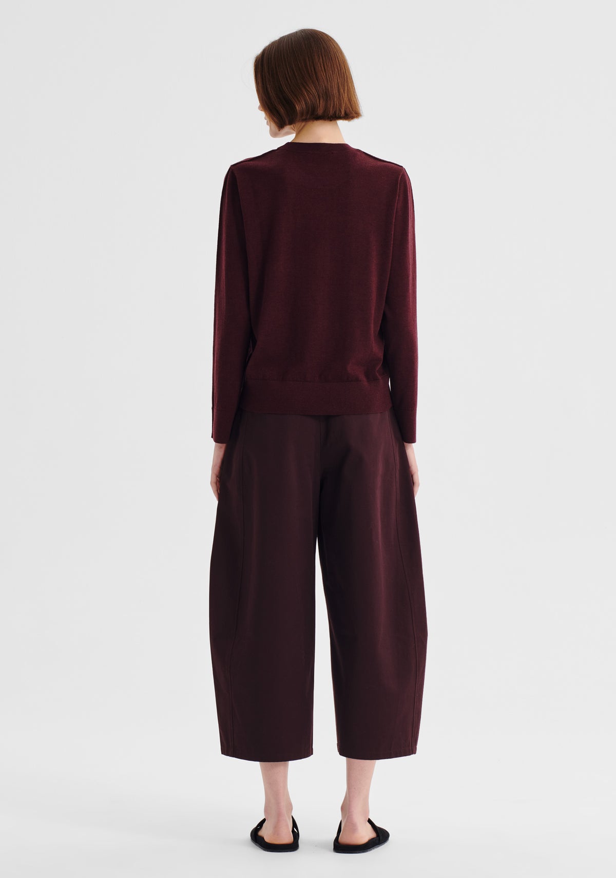 Morrison Oxford Merino Knit Pullover - Pinot